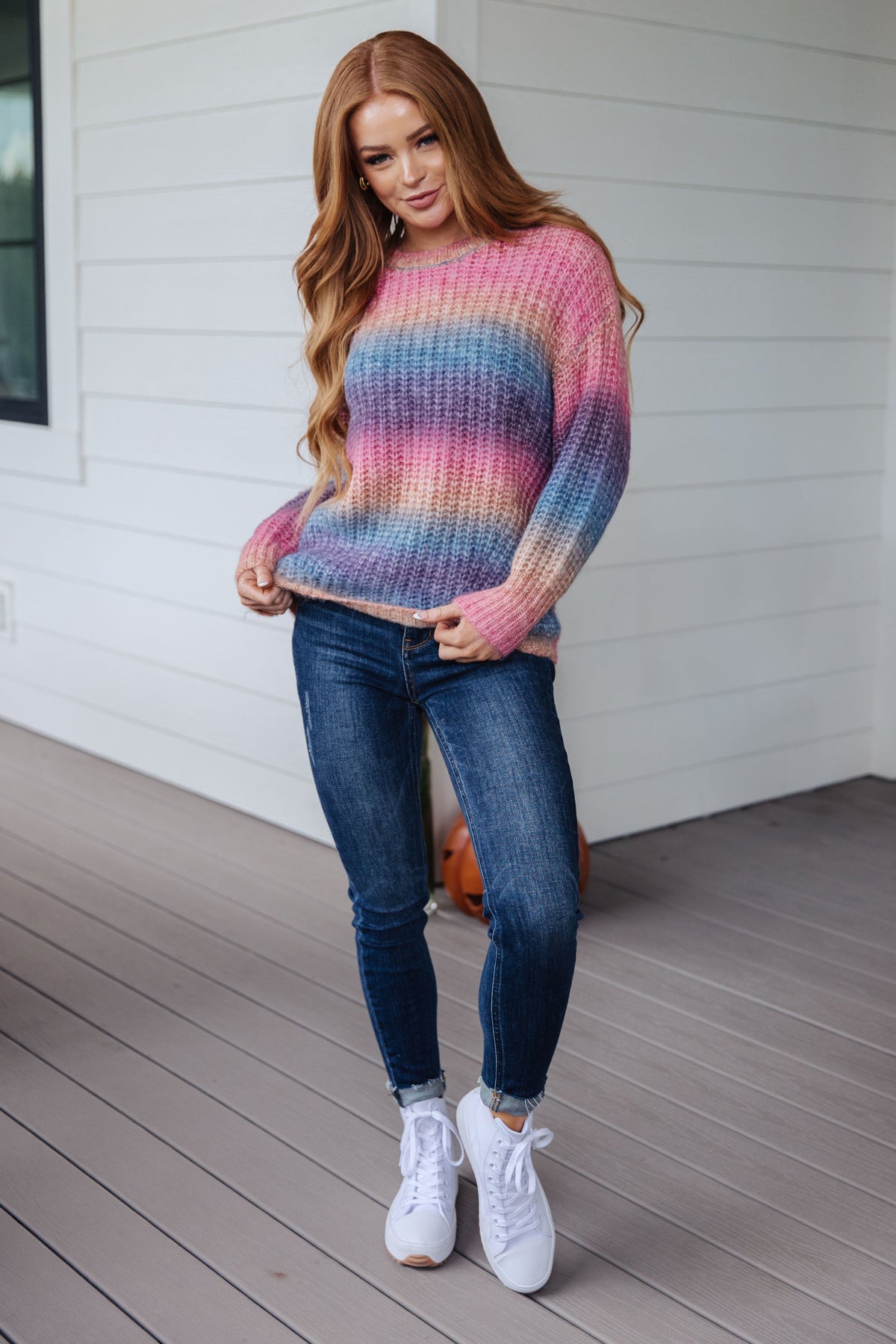 Make Your Own Kind of Music Rainbow Sweater Bellaza Boutique